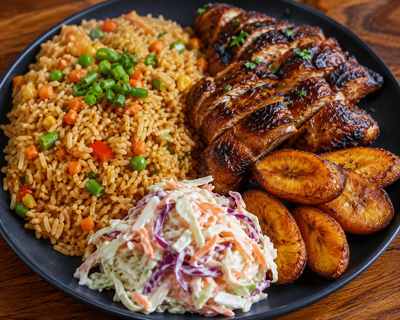 Fried Rice with grilled chicken thighs